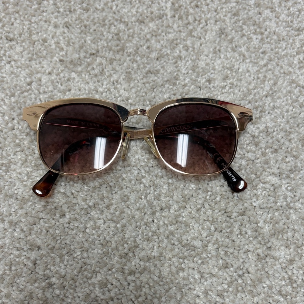 Crewcuts Gold Frame Sunglasses with Brown Lenses